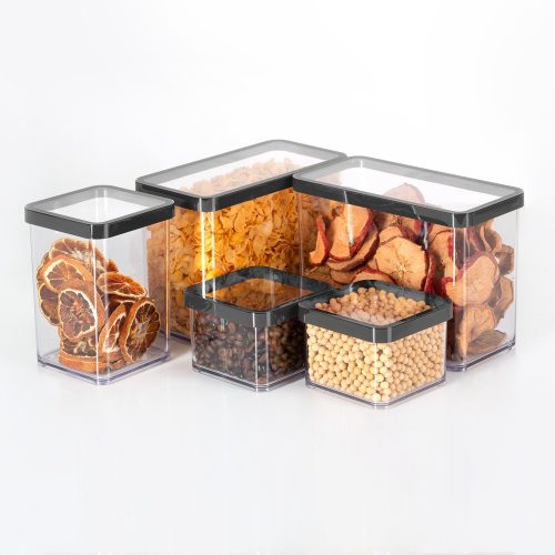 Rotho Loft műanyag konyhai tárolódoboz 2,25 L - fekete