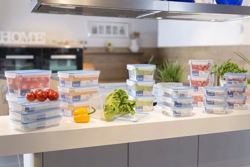 Rotho Clic & Lock műanyag ételtartó doboz 1,4 L - kék