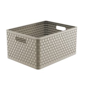 Rotho Country műanyag tároló doboz, 28L, cappuccino