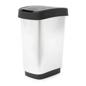 Rotho Twist metalic hulladék tároló 50 L - ezüst