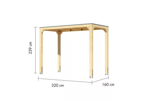 Karibu Kocka 1. Fa kerti pavilon / modern kerti pavilon 320 cm x 160 cm