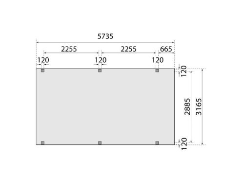 Karibu Nordic 1. egyállásos autóbeálló, fedett kocsibeálló, laminált fa, 312,5 cm x 487 cm 
