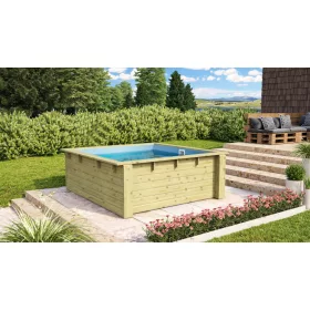   Karibu „Minipool medence modell” fából (nyomáskezelt) 2,1x2,3 m, 