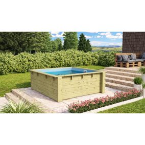   Karibu „Minipool medence modell” fából (nyomáskezelt) 2,1x2,3 m, 