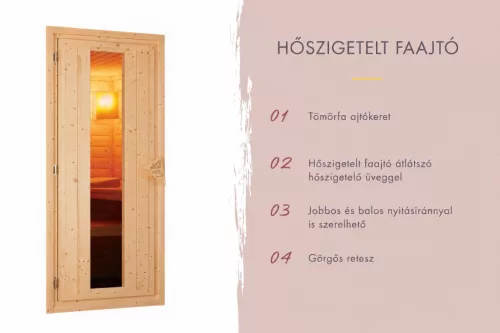 Karibu Hytti 6. kültéri szaunaház 5 fő részére-előszobával, kályha nélkül