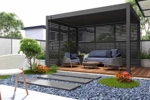 Rojaplast bioklimatikus pergolához vízszintes alumínium árnyékpanel  1,3 méter (kiegészítő)