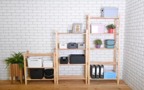 Rojaplast fenyőfából készült négyszintes polc