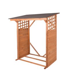   Rojaplast - fenyőfából készült kültéri fatároló - pácolt