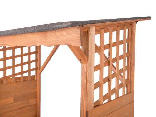 Rojaplast - fenyőfából készült kültéri fatároló - pácolt