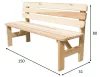 Rojaplast Viking fenyőfából készült kerti pad, 150 cm - natúr 