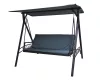 Rojaplast Rattan polyrattan kerti hintaágy párnával, szürke