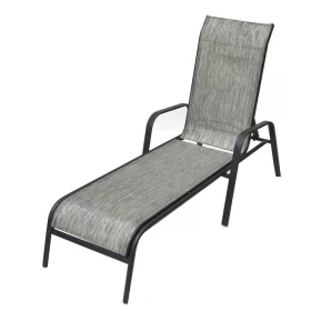   Rojaplast Zwc-52 fémből készült állítható kerti nyugágy, 194 cm - szürke 