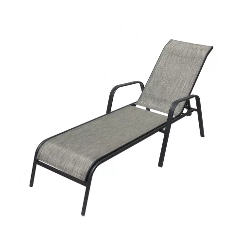 Rojaplast Zwc-52 fémből készült állítható kerti nyugágy, 194 cm - szürke 