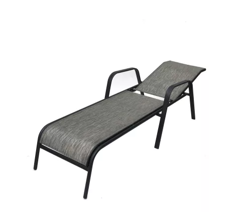 Rojaplast Zwc-52 fémből készült állítható kerti nyugágy, 194 cm - szürke 