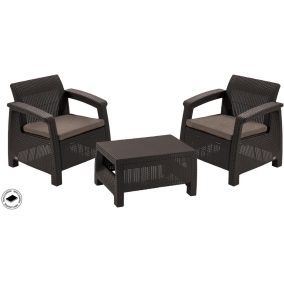   Keter Corfu weekend polyrattan kerti bútor garnitúra - barna 
