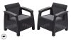 Keter Corfu duo polyrattan kerti fotelek, 2db - grafit