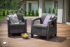 Keter Corfu duo polyrattan kerti fotelek, 2db - grafit