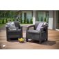 Keter Corfu duo polyrattan kerti fotelek, 2db - grafit