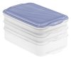 Rotho Rondo 2 X 0,75 L + 1 X 1,35 L literes műanyag ételhordozó - átlátszó/kék
