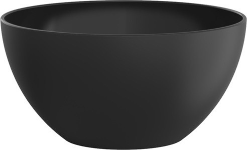 ROTHO Caruba műanyag tányér, 12,5 cm, 0,45 literes, fekete