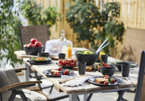 Rotho Caruba műanyag tányér, 12,5 cm, 0,45 literes, grafitszürke