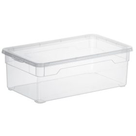   Rotho Clearbox 5 literes műanyag tároló doboz fedéllel - átlátszó