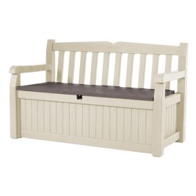   Keter Eden műanyag kerti pad 265 literes tároló funkcióval, bézs 