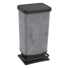 Rotho Paso műanyag hulladéktároló, 40 L - betonmintás