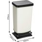 Rotho Paso műanyag hulladéktároló, 40 L - fehér