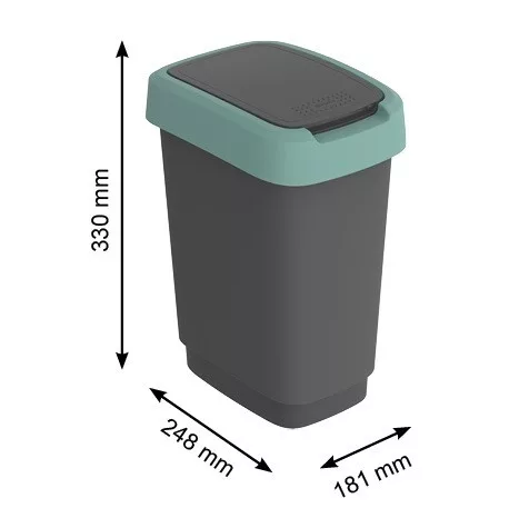Rotho Twist hulladék tároló 10 L - krémzöld