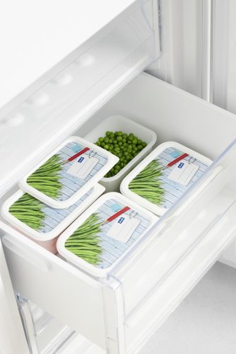 Rotho Domino műanyag tárolódoboz készlet fagyasztóba, 4X0,75 L 