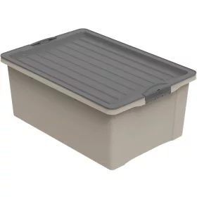 Rotho Eco compact műanyag tároló doboz, 38 L - cappuccino
