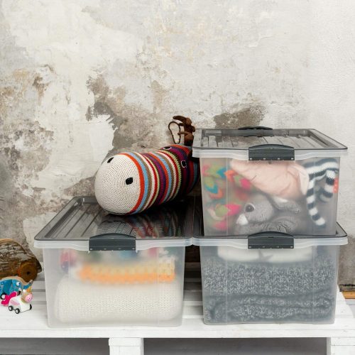 Rotho Compact műanyag tároló doboz, 38L - szürke