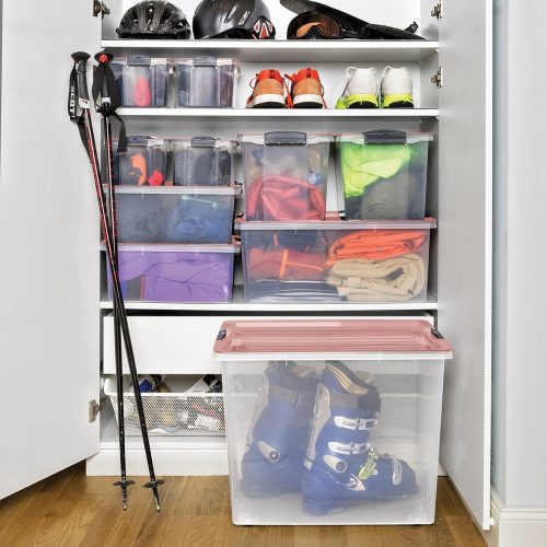 Rotho Compact műanyag tároló doboz, 38L - szürke