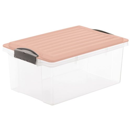 ROTHO Compact műanyag tároló doboz, 13L - rózsaszín