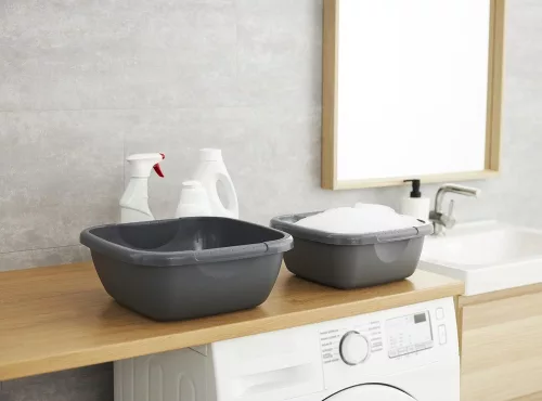 Rotho Eco fürdőszobai mosogató tál, 8 L - fekete