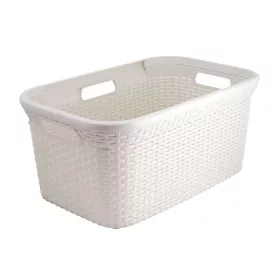 Curver Rattan style szennyeskosár 45L - krém