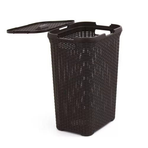 Curver Rattan style műanyag szennyestartó 60 L - barna