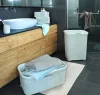 Curver Rattan style műanyag szennyestartó 60 L - krém