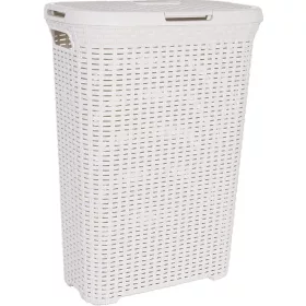Curver Rattan style műanyag szennyestartó 40 L - krém