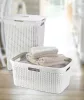 Curver Rattan style műanyag szennyestartó 40 L - krém