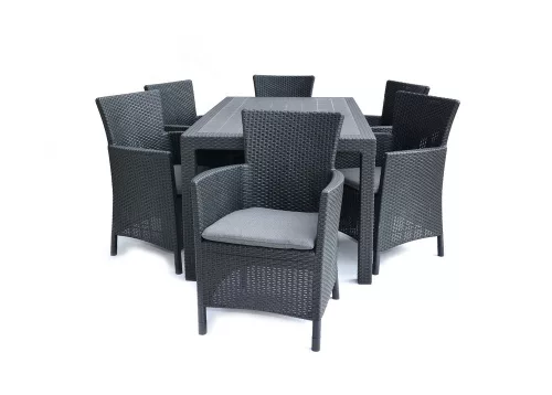 Keter melody polyrattan kerti asztal - grafit