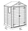 Keter Manor 6x5 DD műanyag kerti ház, tároló ablakkal - szürke/fehér