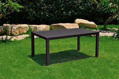 Keter melody polyrattan kerti asztal, 161 cm - barna