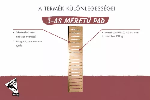 Karibu szaunapad 3.méret