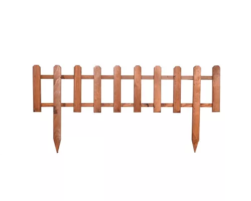 Rojaplast fenyőfából készült virágágyás kerítés, natúr - 100 cm