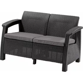 Keter Corfu love seat műrattan kerti kétszemélyes kanapé