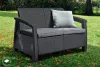 Keter Corfu love seat műrattan kerti kétszemélyes kanapé