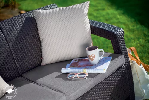 Keter Corfu love seat műrattan kerti kétszemélyes kanapé