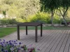Keter melody quartted polyrattan kerti asztal, 95 cm - barna